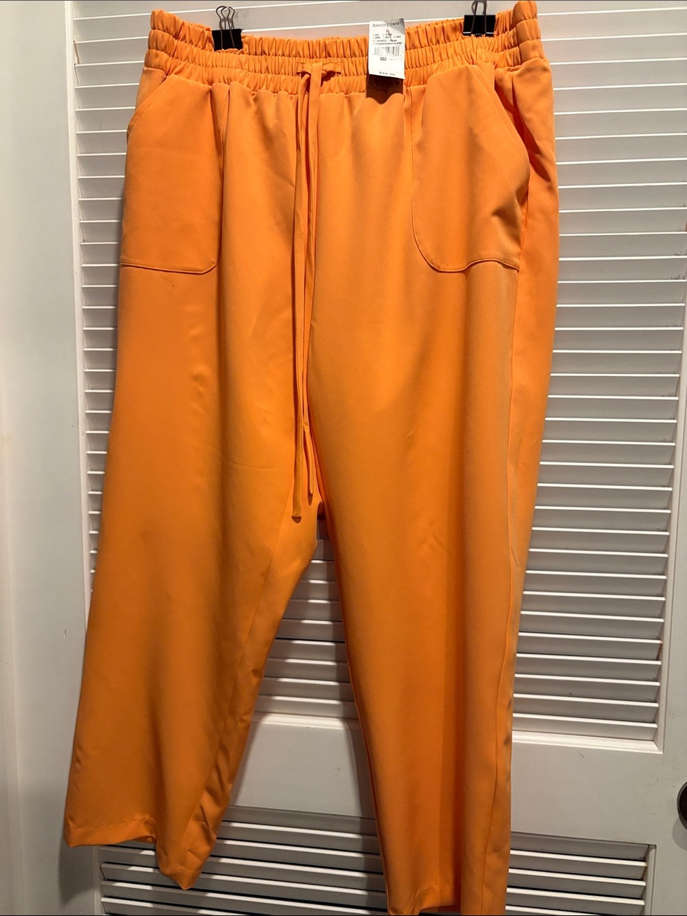Ashley Stewart Women’s Bright Orange Drawstring Joggers